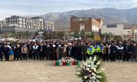 وداع دانشگاهیان علوم پزشکی البرز با شهید گمنام در پردیس دانشگاه